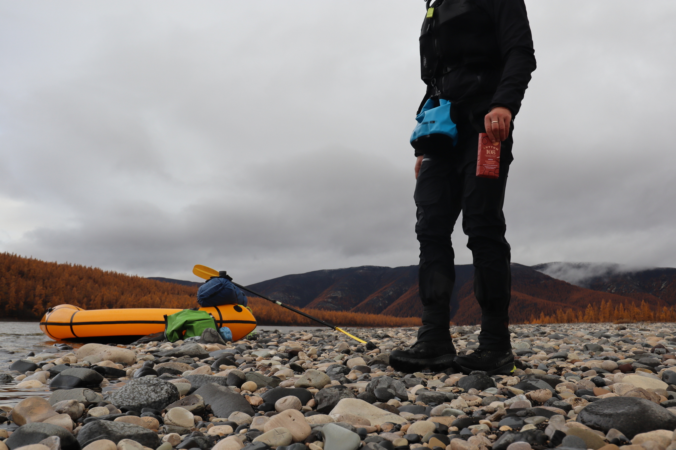 Pacrafting in Siberian Arctic with Rhythm108 Chocolate Bars