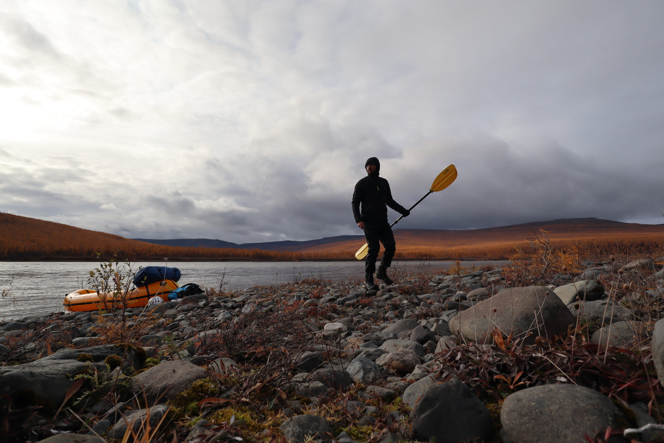 Northern Siberia virgin rivers with Anfibio