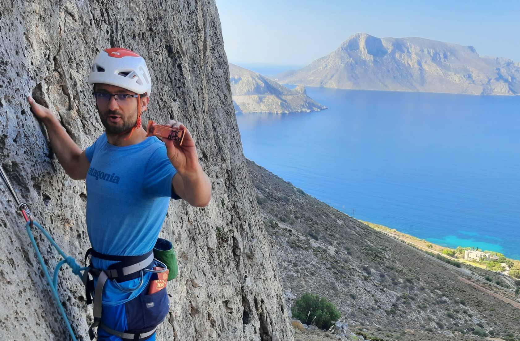 Kalymnos rock climbing with Rhythm108 Bars